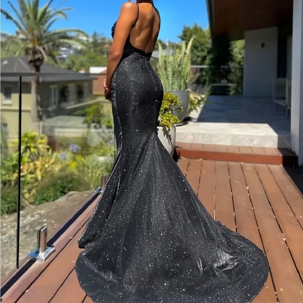 Sexy Black glitter sequin formal dress - Picture 2 of 3